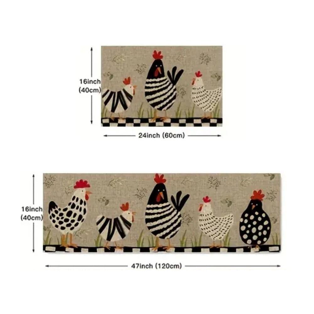 Super Absorbent Kitchen Carpet Wipeable Floor Mat Soft Chicken Kitchen Mat  Home Decor