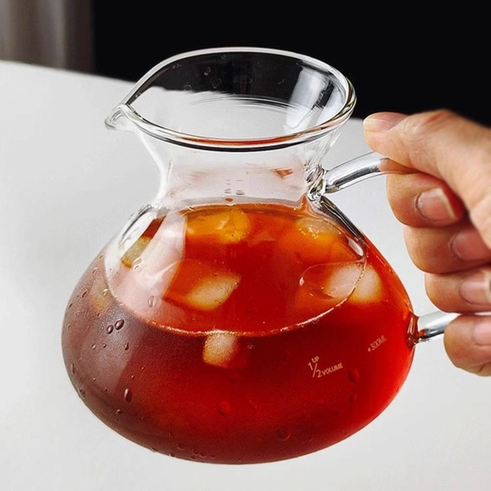 

Hand brewing coffee pot set, big belly coffee sharing pot, heat-resistant glass v60 filter cup hanging ear cup utensil brewing