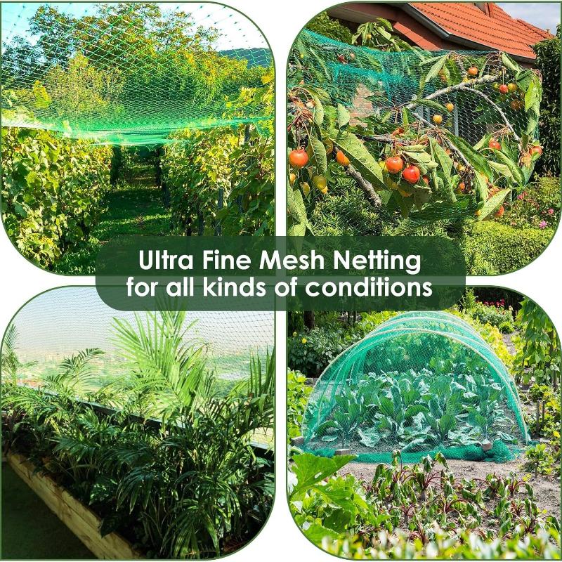 Garden Netting Anti Bird Net, Heavy Duty Polyethylene Woven Mesh Fruit Trees Grapes Plants, Durable Stretch Fencing Garden Net