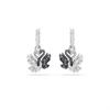 Swan Necklace: Black & White Swarovski Crystal Clavicle Chain