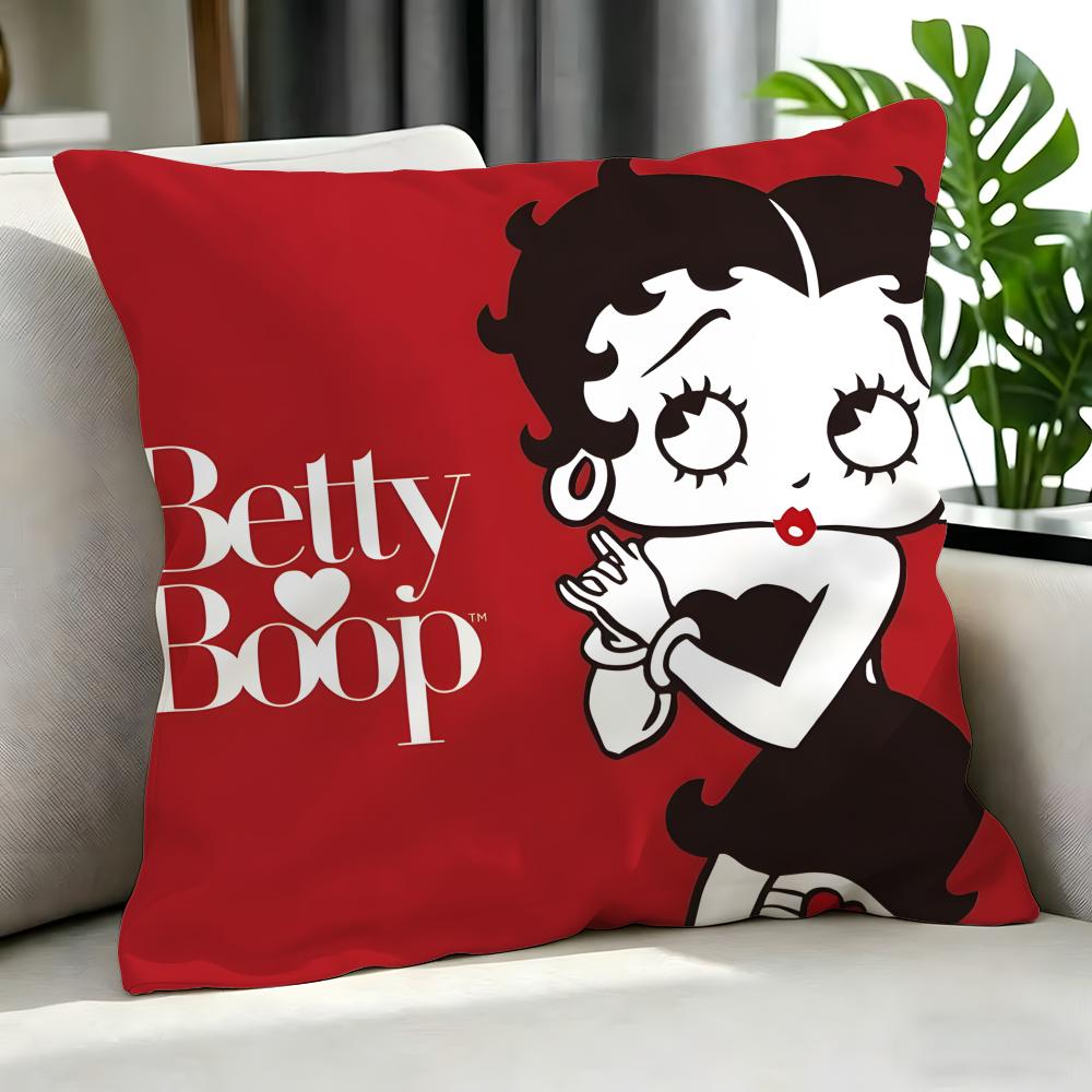 Cartoon Betty Boop Cushion Cover Cushion Cover Set 4Pcs 50X50 45X45 40X40 Pillowcase Decorative Sofa Home Decor