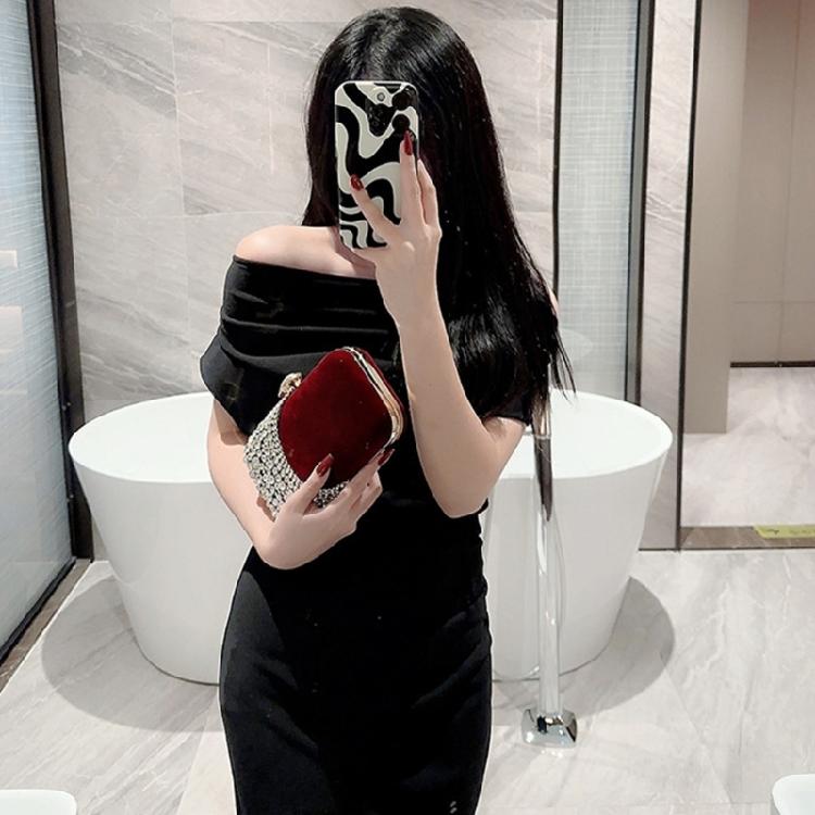 Women Evening Handbag Small Phone Wallet Purse Shoulder Bag Detachable Chain