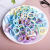 2.5cm Children's No-Damage Hair Ties, Seamless Scrunchies, Baby Headbands, Rubber Bands - Pack of 50