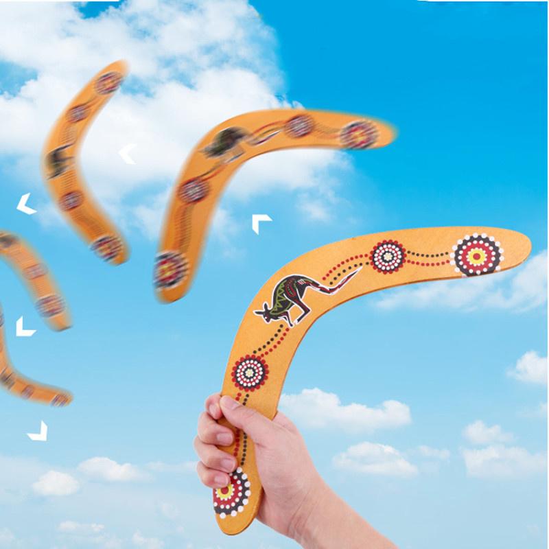 Activating Toys Unisex Kids Kangaroo Throwback V Shaped Boomerang Flying Disc Throw Catch Outdoor Game Kids Toys Parent-Child Interactive Game Props