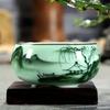 1PC Traditional Celadon Hand-painted Landscape Teacup Ceramic Lotus Bamboo Carp Tea Set Double-fish Chinese Tea Master Cup