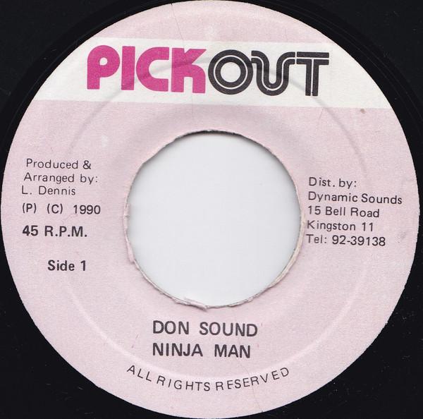 

7inch Record NINJA MAN Don Sound NONE Pickout 1990 Jamaica Reggae Ska Dub Used