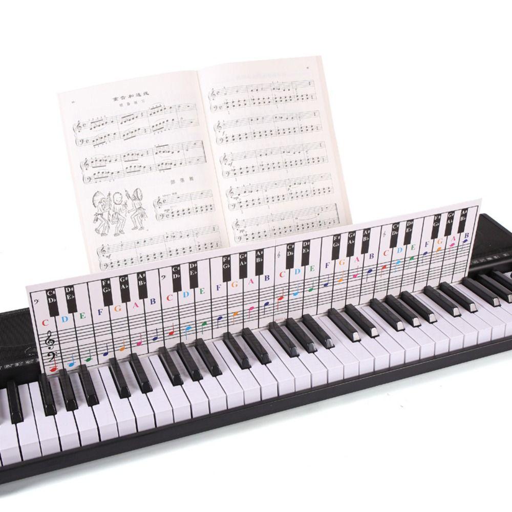 Beginners Gift Keyboard Note Card 61/88 Keys Piano Learning Tool New Piano Chord Chart