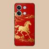Golden Horse Year Mobile Phone Case for POCO M7 M6 M5 M4 M3 X7 X6 X5 X4 X3 Pro GT 5G Colorful Printing Cover Cover Pretty Luxury