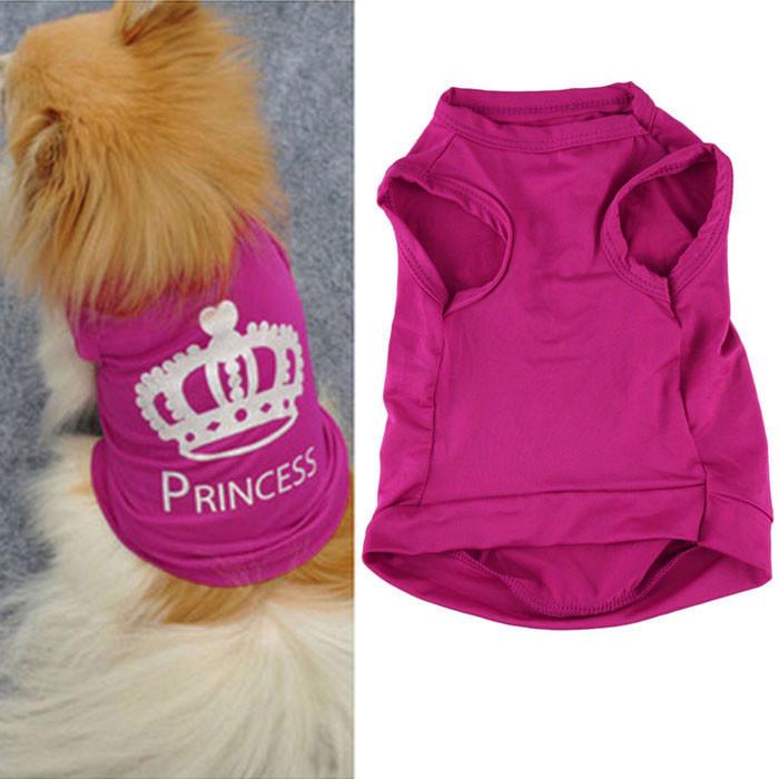 Fashion Pet Dog Cat Cute Princess T-shirt Clothes Vest Summer Coat Puggy Costume
