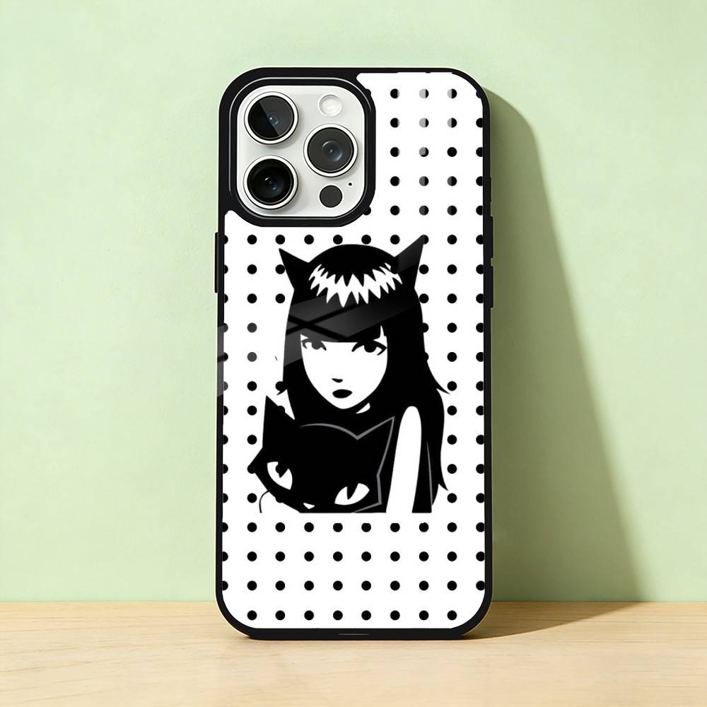 

AAA E-Emily The Strange Phone Case For iPhone 17,16,15,14,13,12,11,Pro Max,Plus Candy Silver Cover iPhone17