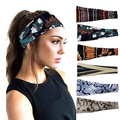 Women Bohemian Sports Headband Sweat-absorbent Antiperspirant Belt Yoga Headband