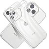 For iPhone 15 Pro Max Soft TPU Clear Phone Cover with 2.5D Tempered Glass Screen Protector