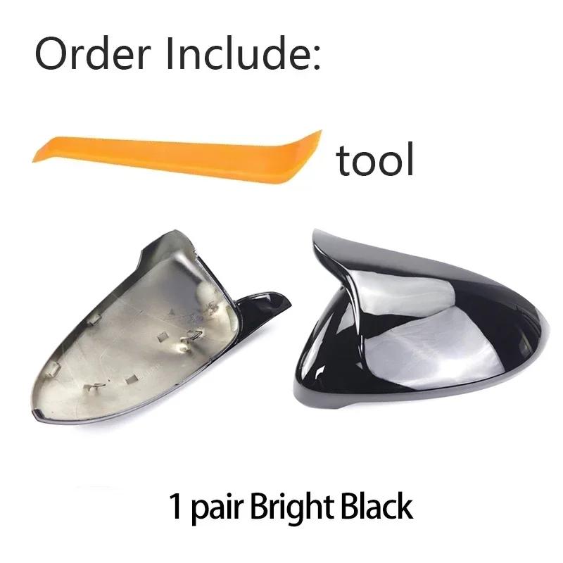 1 Pair Rear View Side Case Trim M Style Car Rearview Mirror Caps For Volkswagen VW Golf 7 MK7 MK7.5 GTI R GTE GTD 13-20