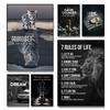1pc Inspirational Success Quotes Lion Classic Wall Art, HD Canvas Print Poster, Home, Living Room, Office Decorative Painting