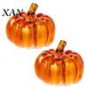 Indoor Pumpkin Decoration 2Pcs LED Glass Set Starry Night Design Halloween Decor Thanksgiving Lighted Lantern Fall Festive Lights