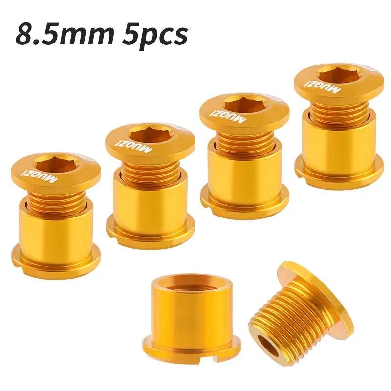 5pcs Double Single Bicycle Chainring Bolts Aluminum Alloy 6.5mm 8.5mm Chainwheel Screw Road MTB Bike Crank Bolts Crankset Nut