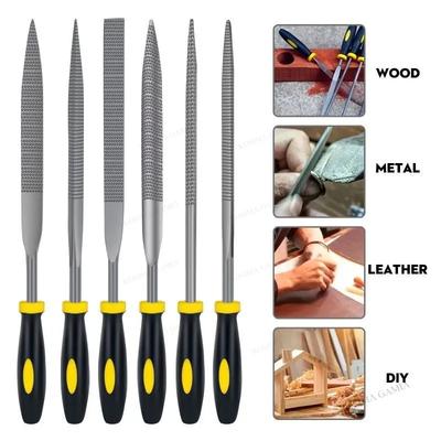 5/6/10Pcs Needle File Set - High-Carbon Steel Files with Non-Slip Ergonomic Handles for Precise Filing On Wood, Plastic, Model