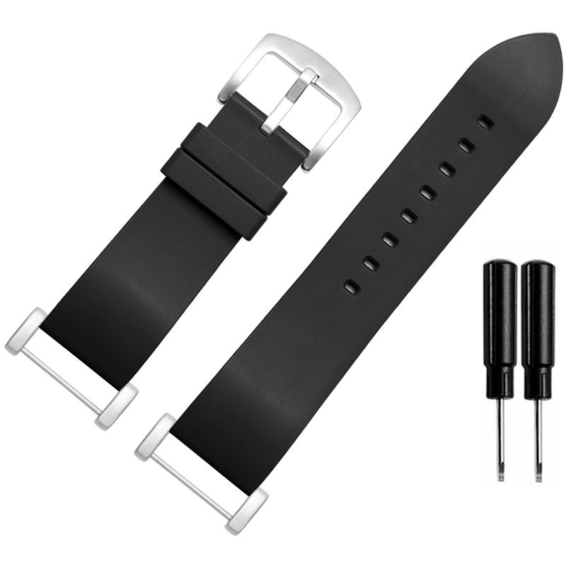 For Suunto Expedition Core Source Tuoye 3V Fluoro Rubber Watch Strap Waterproof Sports Silicone Watch Belt Rubber Watchband
