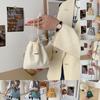 Storage Pocket Drawstring Bag Corduroy Storage Bag Small  Fashionable Durable