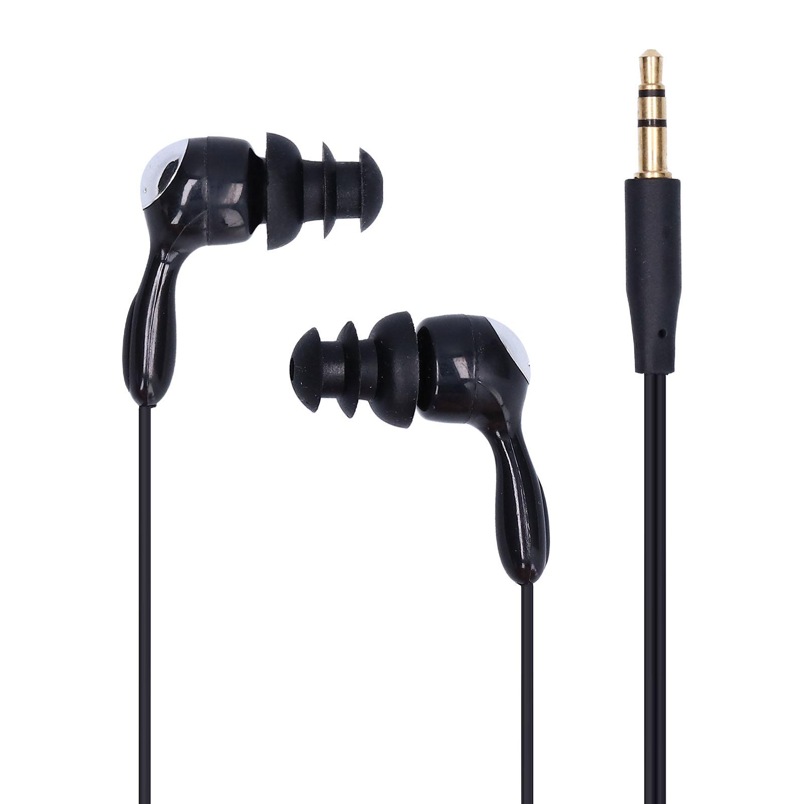 

Waterproof Headphones In Ear Style Bone Conduction Headphones with Replace Earplugs for Swimming Running SurfingBlack чёрный