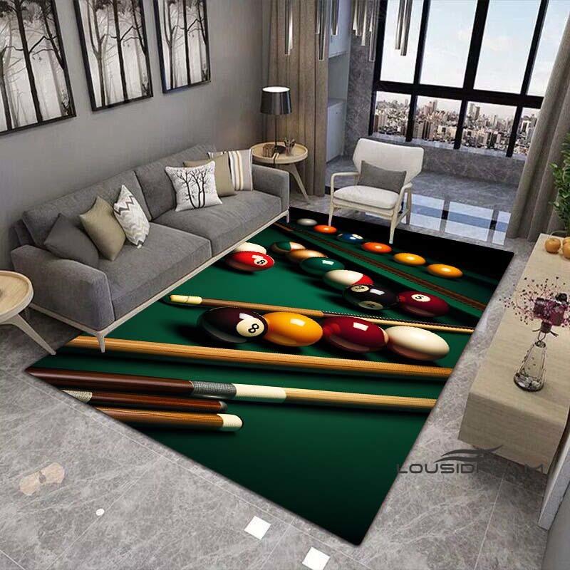 3D Color Black Pool Table Mat Carpet, Billiard Carpet, Ball Sports Carpet, Suitable for Living Room, Floor, Living Room,
