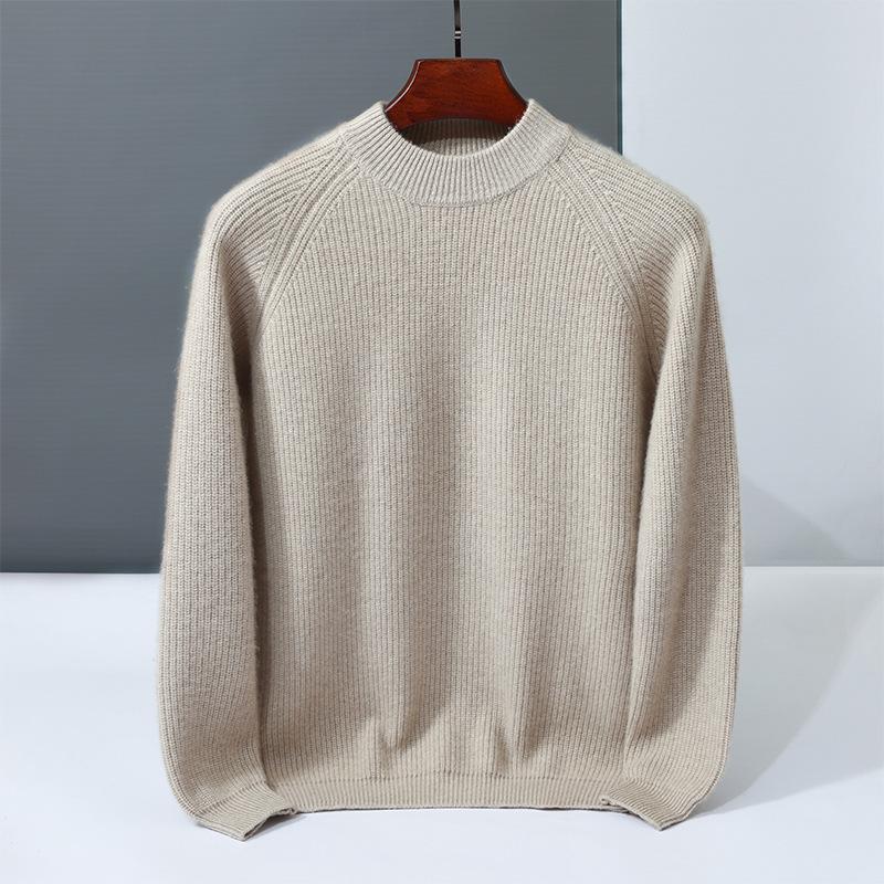 Cashmere sweater semi-turtleneck thickened sweater thermal knitted sweater new cashmere sweater men's