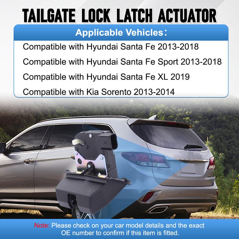 Rear Tailgate Trunk Latch Actuator Lock 4p for Hyundai Santa Fe 2013-2018 Kia Sorento 2013-2014 81230-3Z000