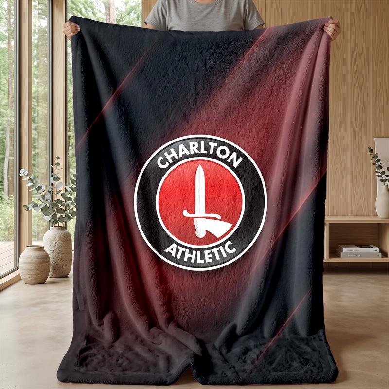 Coperta in pile di flanella morbida Charlton Athletic FC Leggera Accogliente Calda Coperta da divano letto Decorazione per la casa