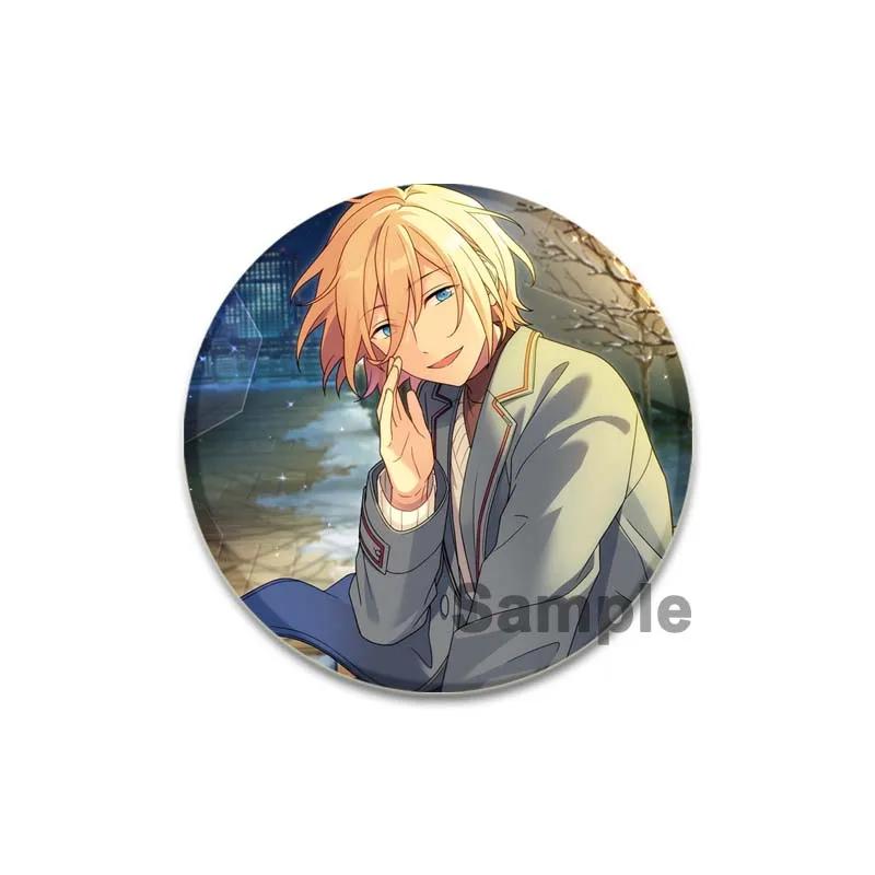 32/44/58mm Ensemble Stars Idol Round Brooch Cartoon Cosplay Badge Icons Lapel Pins for Backpack Gifts Eichi Tenshouin