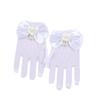 Flower Girl Wedding Gloves - Princess Bow Elastic Fishnet for Toddlers & Kindergarten Performances