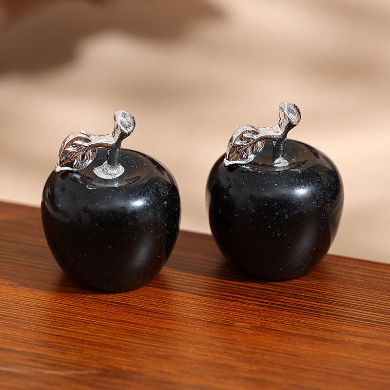 Multicolor Natural Crystal Jade Apple Ornaments - 12 Colors Christmas Gift