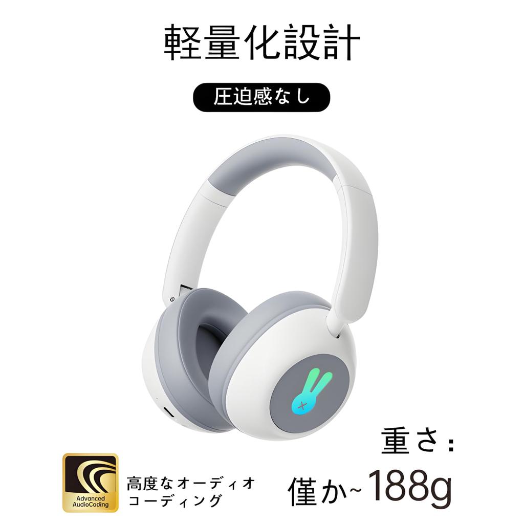 SITOAT Bluetooth Headphones with Kids 85db Volume Hearing and a Microphone for Wireless Headphones for Online and Features LED Lights for Wireless and