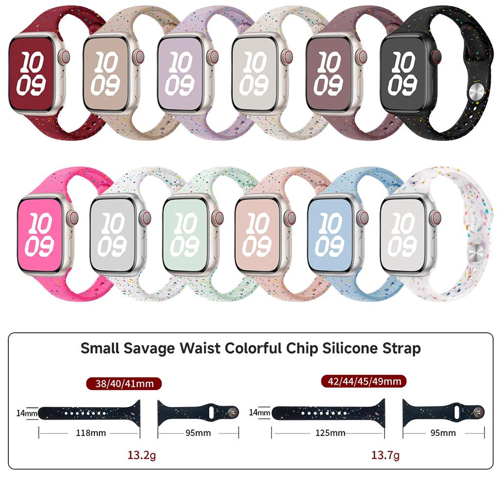 Original Silikonarmband für Apple Watch Band 44mm 45 46 40 41 38 42mm Armband Atmungsaktiv iwatch Serie 10 9 8 SE 7 6 Ultra 2 49mm