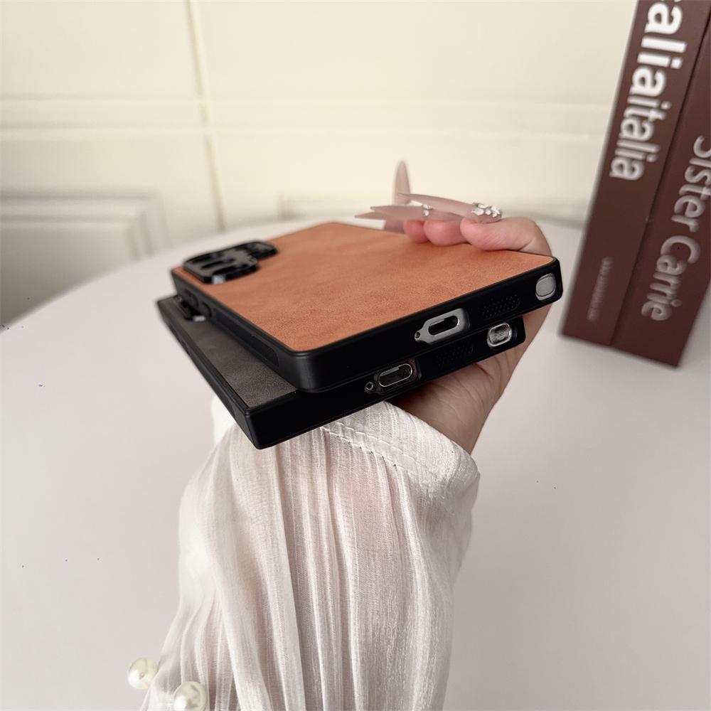 Sheepskin Leather Case Samsung Galaxy S25 S24 S23 S22 Ultra Plus FE S25 Edge Lambskin Shockproof Full Lens Protector Back Cover
