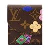 Louis Vuitton Rosalie Korea Limited Edition Gold Brand Mascot Accessory Coated Canvas Coin Purse Women Wallet Brown Pink M26626