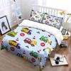 Construction Vehicles Kids Play Set  Kid'S And Adults' Bedroom Decor, Exquisite Three-Piece Bedding Set Gift