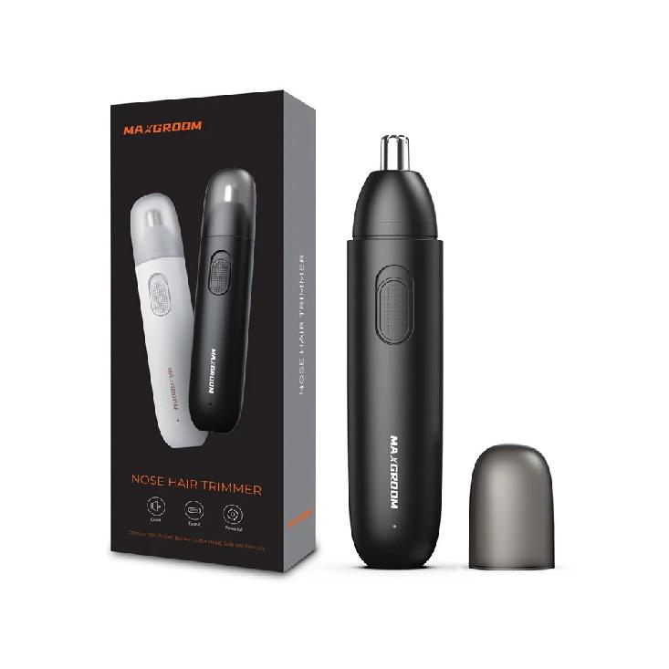 

MAXGROOM Nose Hair Trimmer for Men Rechargeable 360 Rotating Dual-Blade Electric Shaver Eyebrows Nose Hair Trimmer Painless Safe чёрный