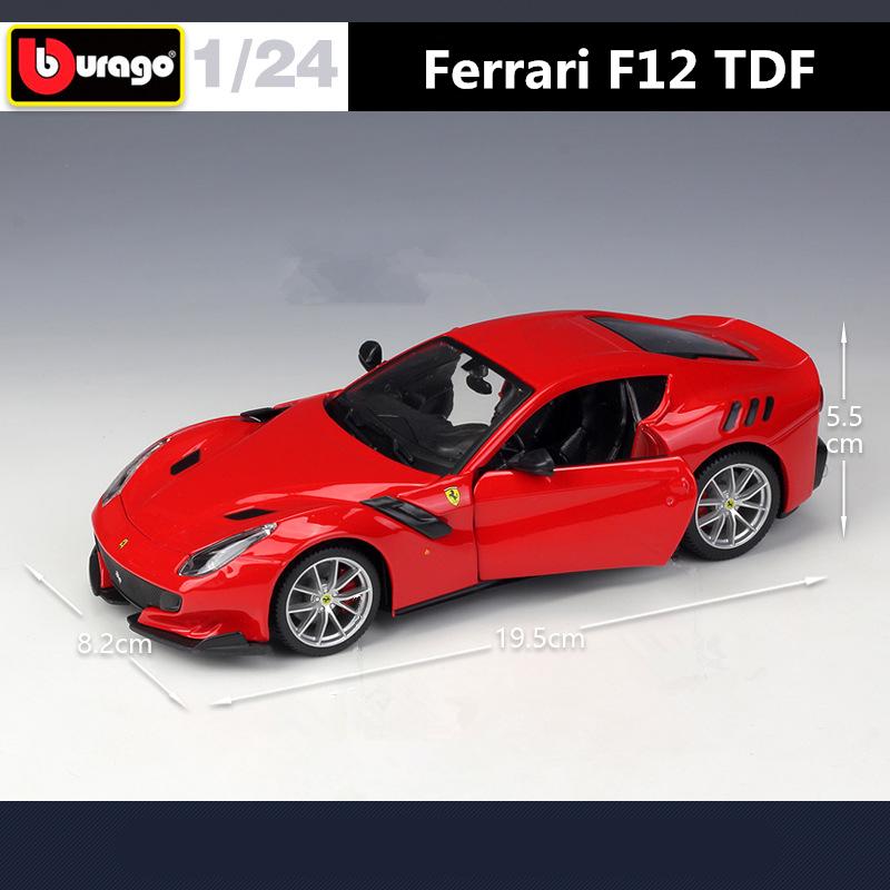 Bburago 1:24 Ferrari F12 TDF Alloy Sports Car Model Diecasts Metal Toy Racing Vehicles Car Model Simulation Collection Kids Gift