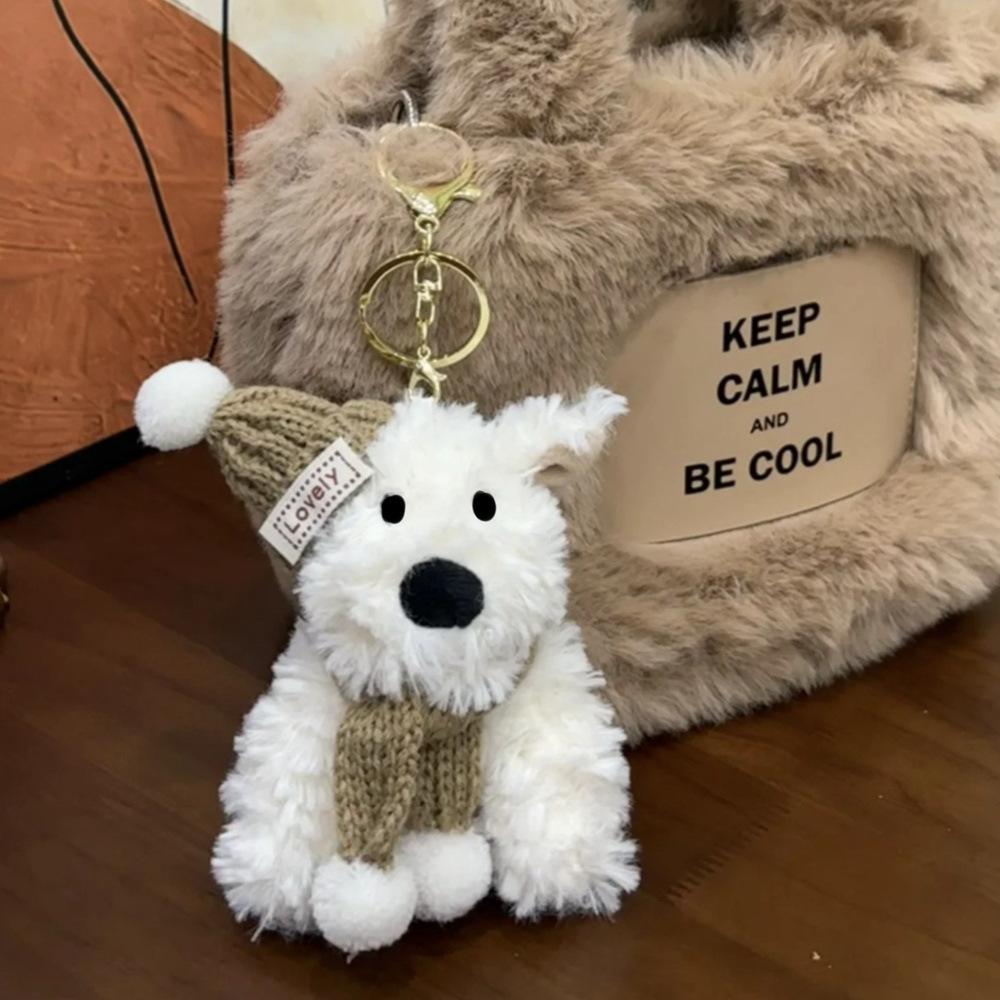 Cute cute West Highland pendant plush toy doll puppy dog doll girl bag keychain small pendant
