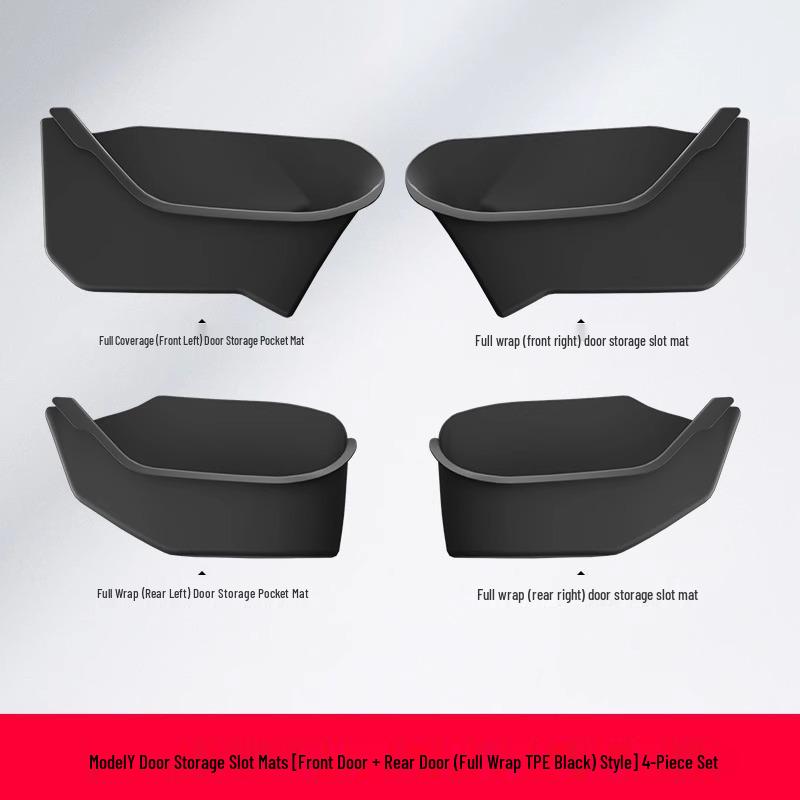 Tesla Model Y/3 Full Door Wrap TPE Storage Box - Car Interior Accessory