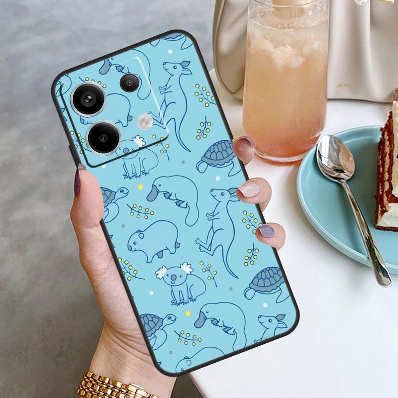 Cute Cartoon Koala Case For Xiaomi Redmi Note 13 8 9 10 11 12 Pro 12S 11S 10S 9S Redmi 13C 9C 10C 12C Cover