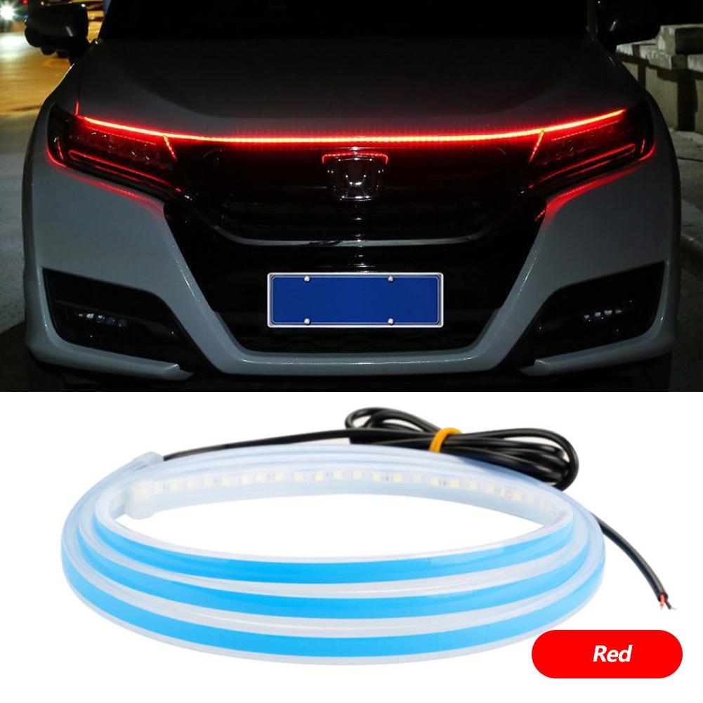 

150/180 см светодиодные декоративные огни для капота автомобиля гибкая лента дневных ходовых огней универсальная декоративная лампа Start-Scan A 1.8M Scanning красный