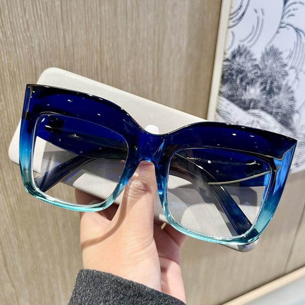 Fashion Oversized Cat Eye Optical Lenses Women Glasses Frames Blue Anti Blue Light Eyeglasses Luxury Brand Eyewear