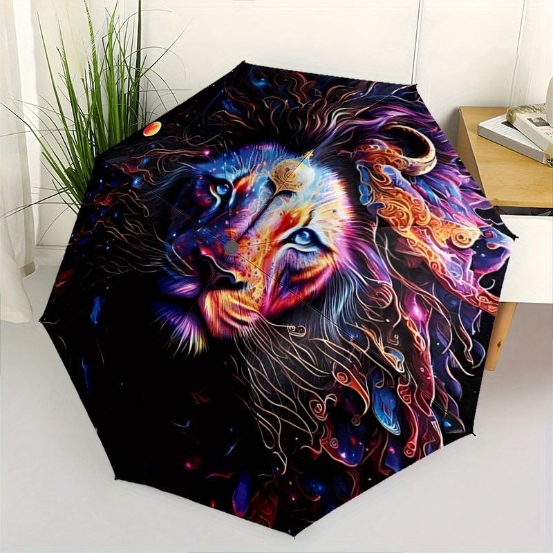 1pc Galactic Majesty Automatic Opening and Closing Umbrella, Lightweight 3-Fold, With Cute Cartoon Characters, Suitable for Home, Outdoor and Dai