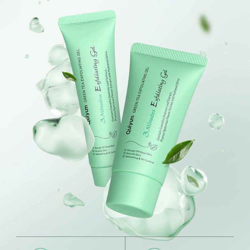 Gel exfoliant au thé vert Gel exfoliant pour la peau nettoyant en profondeur Gel doux sans danger