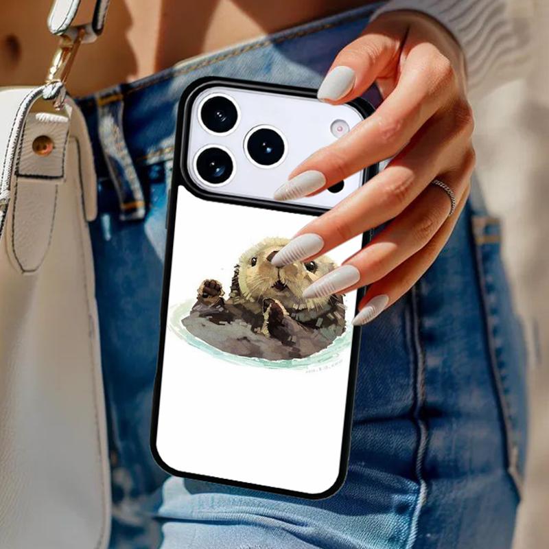 

Sea Otter Animal Phone Case For iPhone 17 Air 14 15 13 12 Max Cover For Apple 16e 11 Pro Max Plus Coque iPhone 16pro max