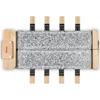 Raclette-Gerät - HKoeNIG - WOD362 - 1400 W - Bis zu 8 Personen - Steinplatte mit drehbarer Basis - Holzdesign