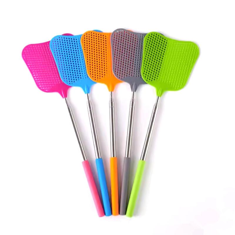 Four-Section Retractable Stainless Steel Fly Swatter | Adjustable Length Pest Control Tool