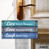 Rustic Wall Hanging Plaque Live Love and Laugh Quote Sign Farmhouse Wood Sign Decoration for Home Office Wedding Kitchen and Living Room 11.8x5.9