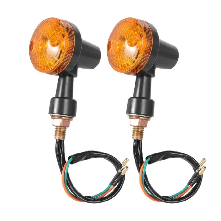 Round LED Turn Light Motorcycle Accessory Design Weather Resistant ABS Housing For Multiple Bike Models